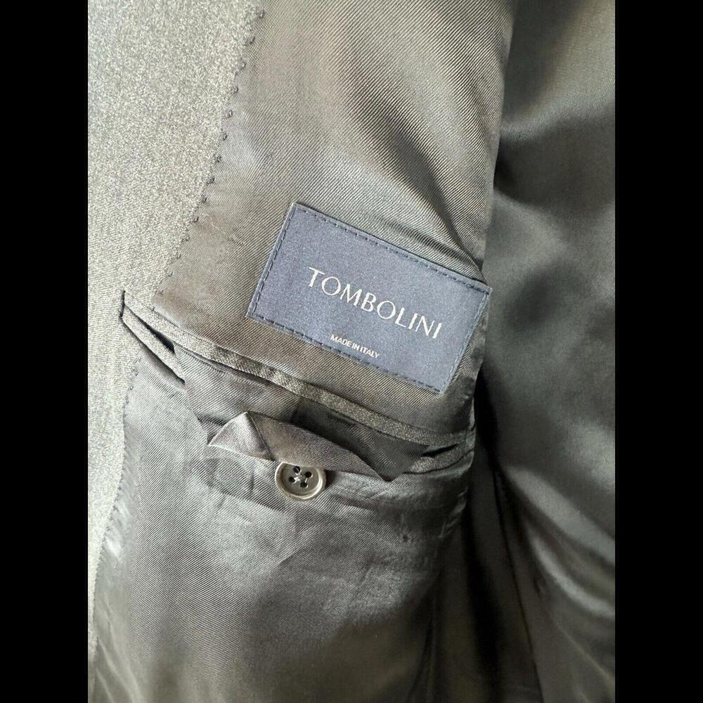 Tombolini Virgin Wool Double-Breasted Blazer Jacket Gray Size 58 - 7 EU, 46 US - Picture 8 of 11
